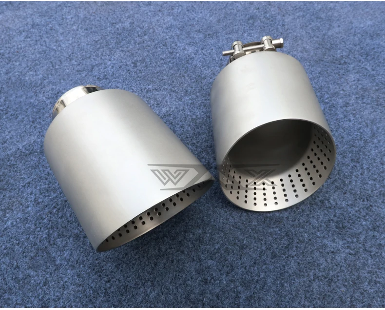 Customized Stainless Steel Exhaust Tailpipe Baking Finish Drilled Exhaust Pipe Universal