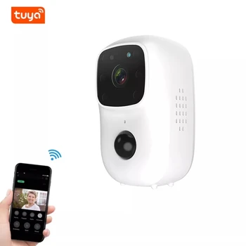 Tuya APP IP65 Waterproof Night Vision 1080P HD Smart Wireless Wifi IP Camera Long Battery Home Security CCTV Surveillance System