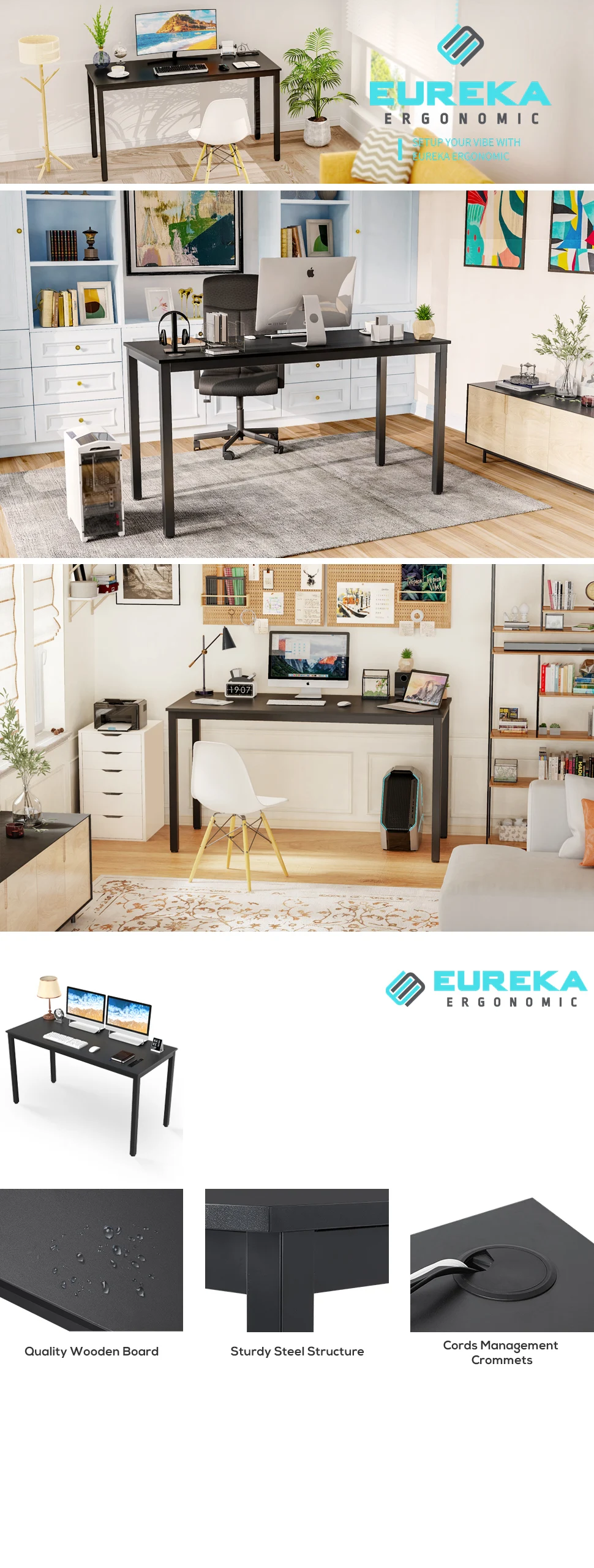 Стол компьютерный eureka erk cd 5501 черный