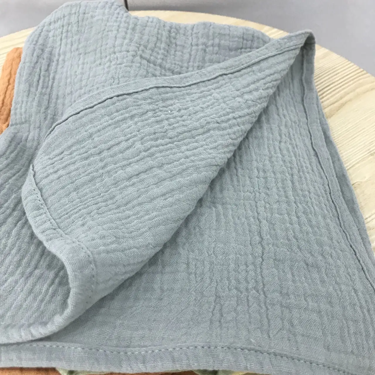 Sage Green Muslin Duvet Cover Set Ties Cotton Double Gauze Sheet