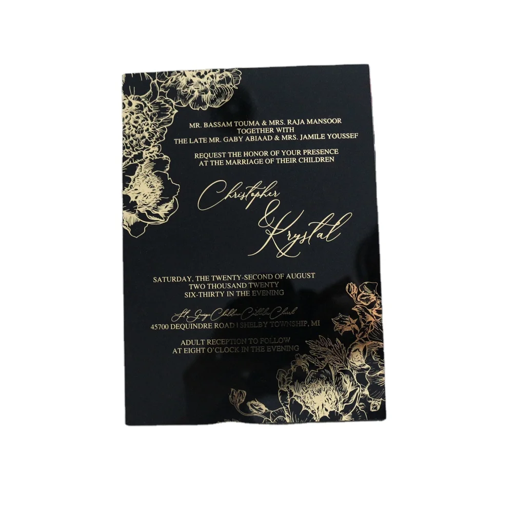 wholesale unique rose design wedding invitations