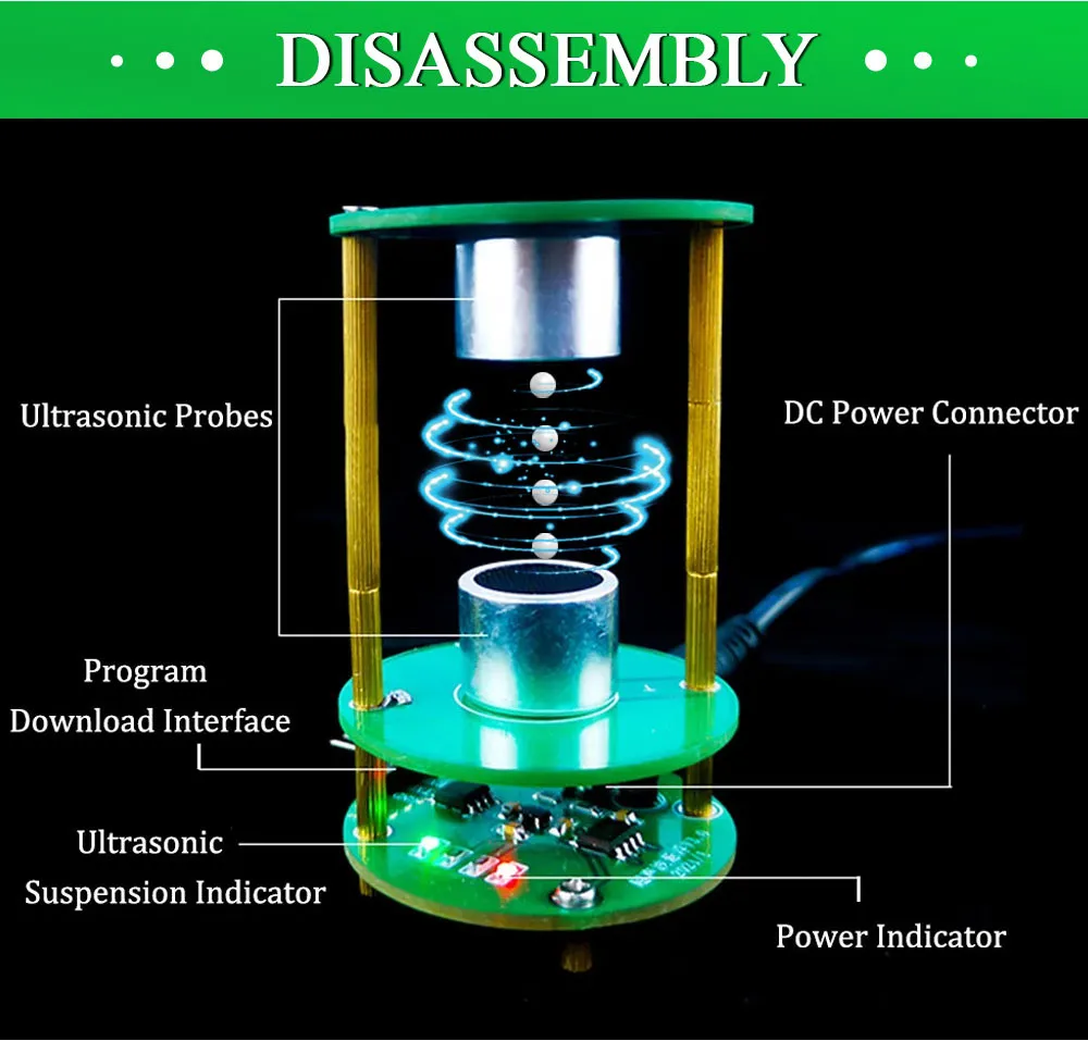 On Demand Unassemboled DIY Ultrasonic Levitation Kit Floating Standing Wave Control DIY Soldering Project Electronic