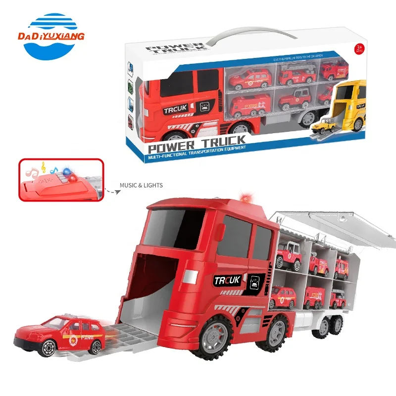 Детский пожарный транспорт Грузовик Игрушечный Грузовик игрушки с музыкой и светом