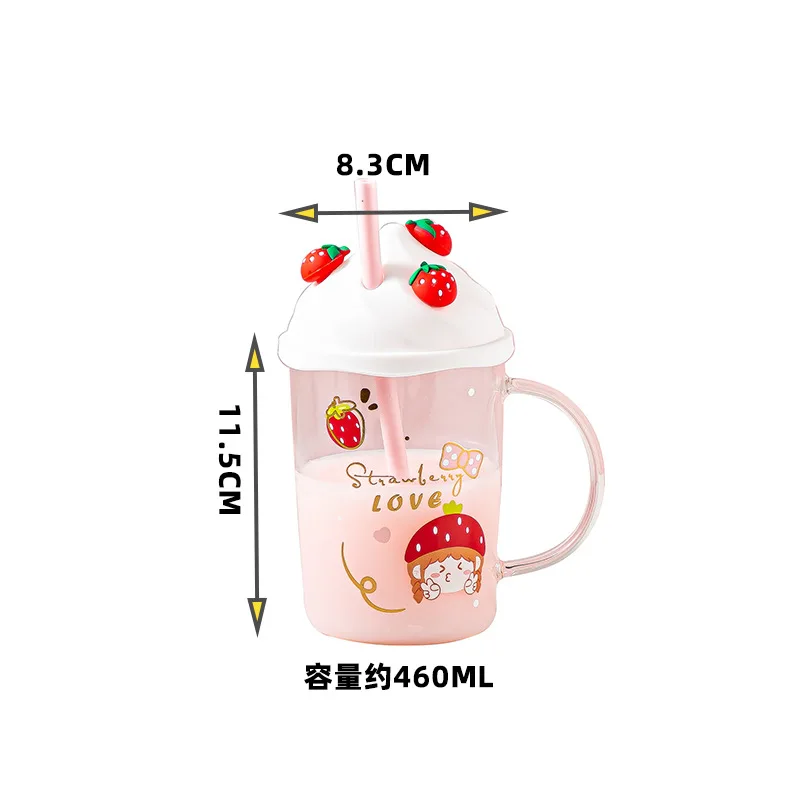 product borosilicate hydrochloric acid glass strawberry cup lovely juice mug-29