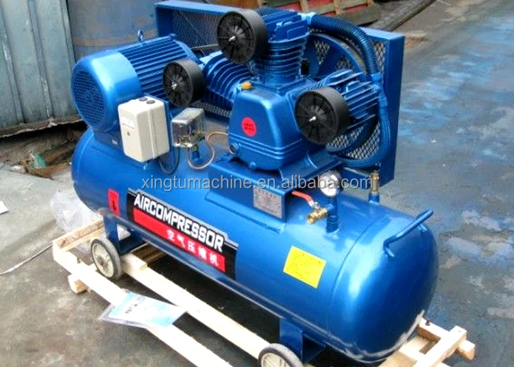 Portable Piston Air Compressor (Lubricated Air Cooled) with Motor for Toilet Paper Rewinding Machine