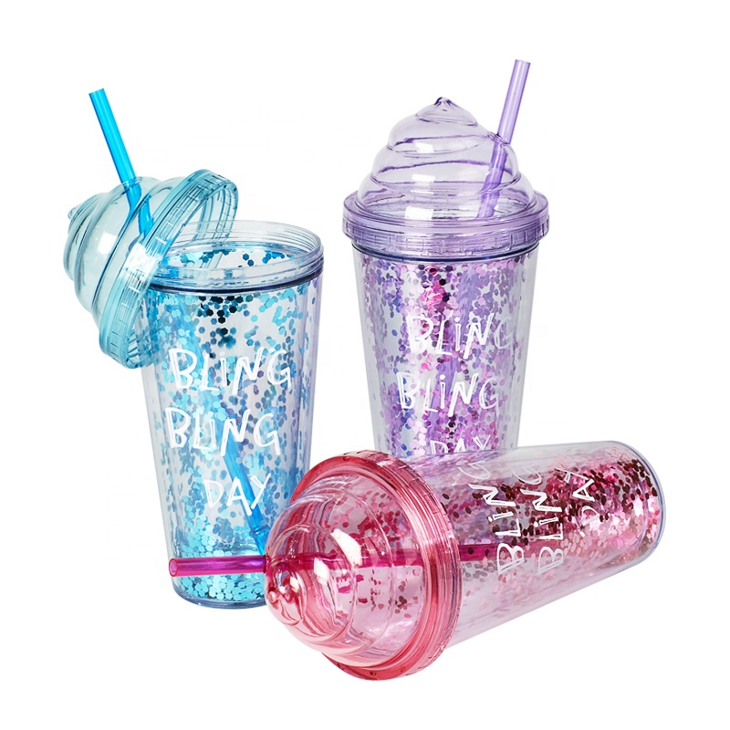 Эксклюзивные экспортные поставки пластиковых чашек с крышками для мороженого и соломинкой, кружки с пользовательским логотипом, поддержка OEM/ODM бутылок для воды