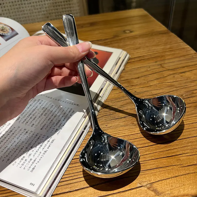 Short Handle Deepening Gravy Ladle Small Mini Sauce Ladle Serving Stainless Steel Small Ladle Ramen Deep Soup Spoon