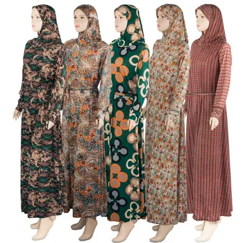 2022 wholesale Muslim Long Dress 12 colors mix Turkish Khimar Jilbab kaftan Abaya Jilbab prayer abaya Embroidery Dubai Abaya