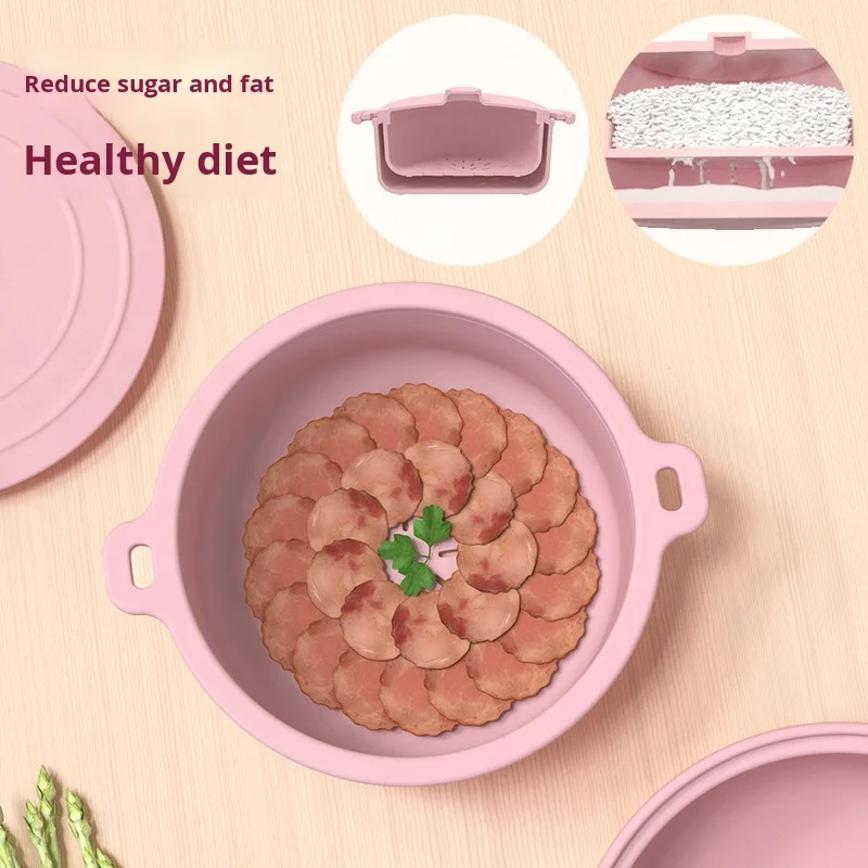 Korean-Style Food-Grade Silicone Pot Microwave Safe Silicone Steaming Bowl Household Lunch Box for Sugar Storage Heatable Food supplier