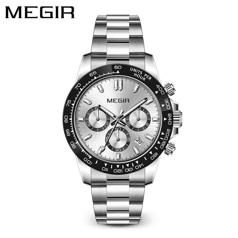 MEGIR 8104 Stainless Steel Men's Watches Fashion Business