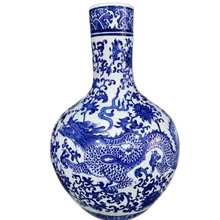 Jingdezhen ceramics blue and white porcelain vases with dragon pattern Handmade luxury vase