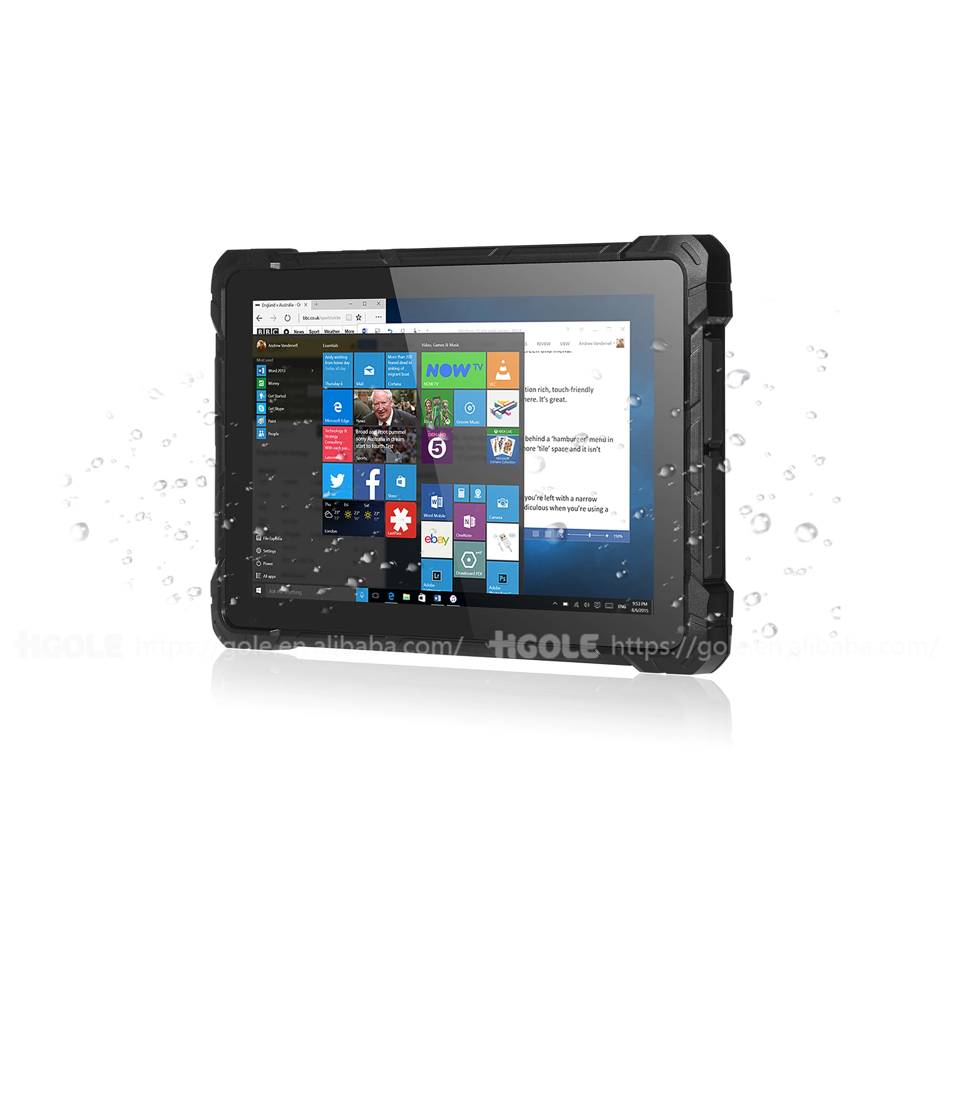 Higole F7G Rugged Tablet - 10.1 Windows 10 Pro, 4G LTE, GPS, 8GB RAM,  128GB Storage – Gole Mini Pc