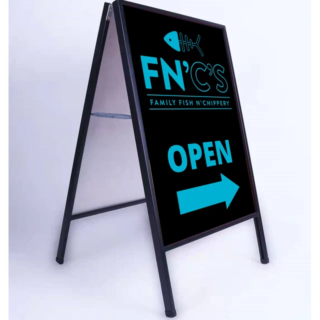 Insertable Poster A Frame Sandwich Boards 600mm X900mm Metal Frame ...