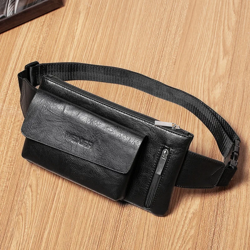 Men's Leather Waist Pack Belt Bag  Leather waist pack, Waist bag leather,  Mens waist bag