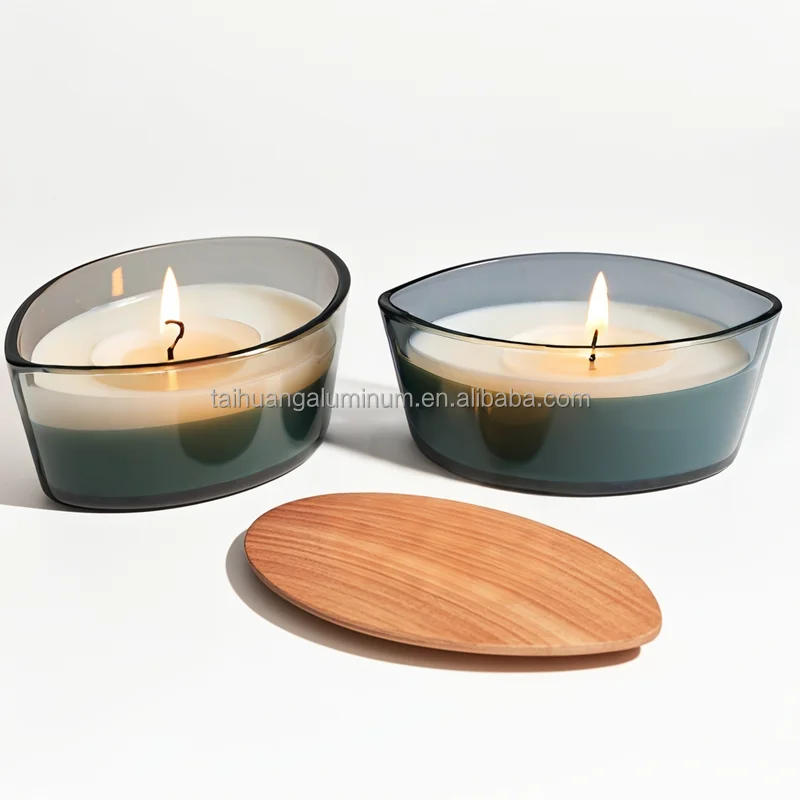 Custom Luxury Decor Candle Jar 10oz 14oz Unique Wide Large Unique Empty ...