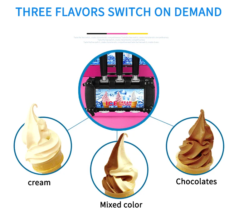 Business Price Of Soft Ice Cream Machine Rolling Fruit Ice Cream Makers