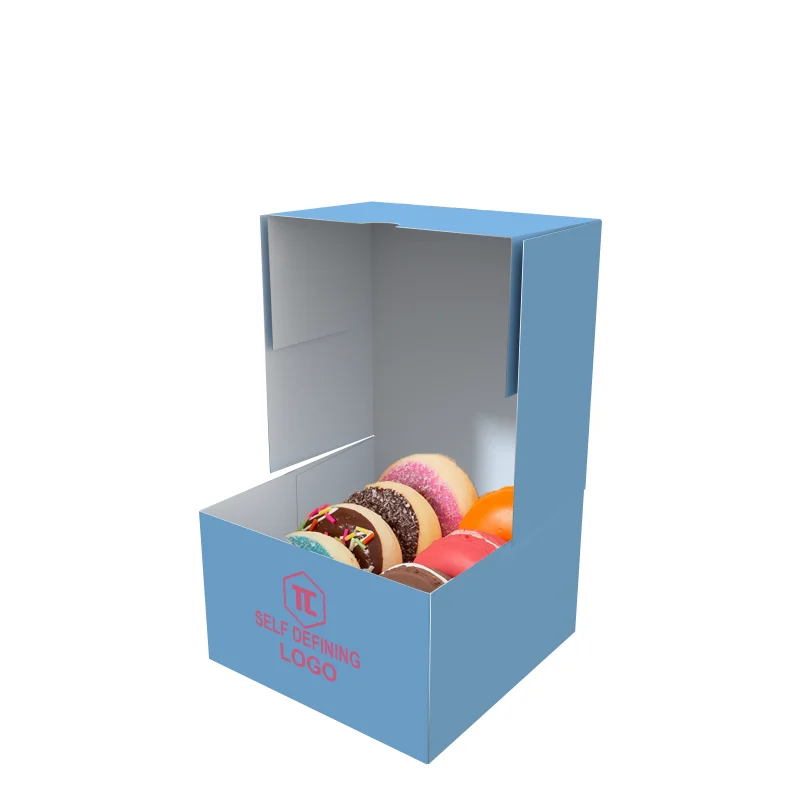 Scatole personalizzate con stampa su misura per dolci, torte, ciambelle, prodotti da forno e panetteria, inclusi mini ciambelline da asporto