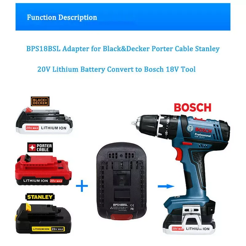 Black and Decker Battery Adapter to Bosch