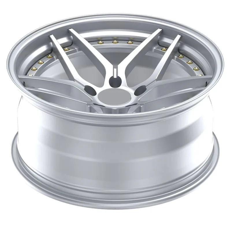 Custom Alloy Forged Wheel Gold Rims 2-Pieces 17 18 19 20 21 22 24 26 28 Inch Deep Dish Forging Concave Wheel factory