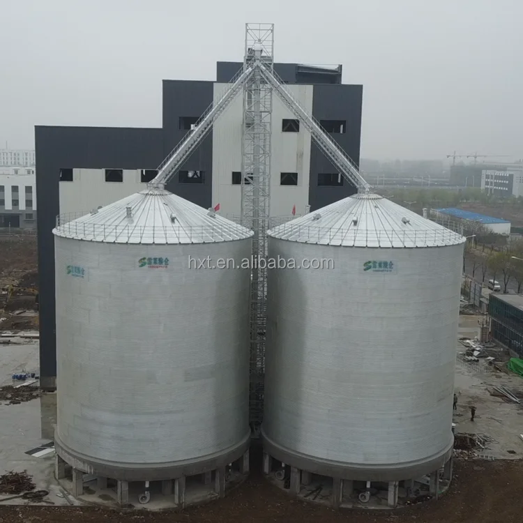 2000 5000 10000 Tons Flat Bottom Grain Silo For Wheat Maize Paddy Rice