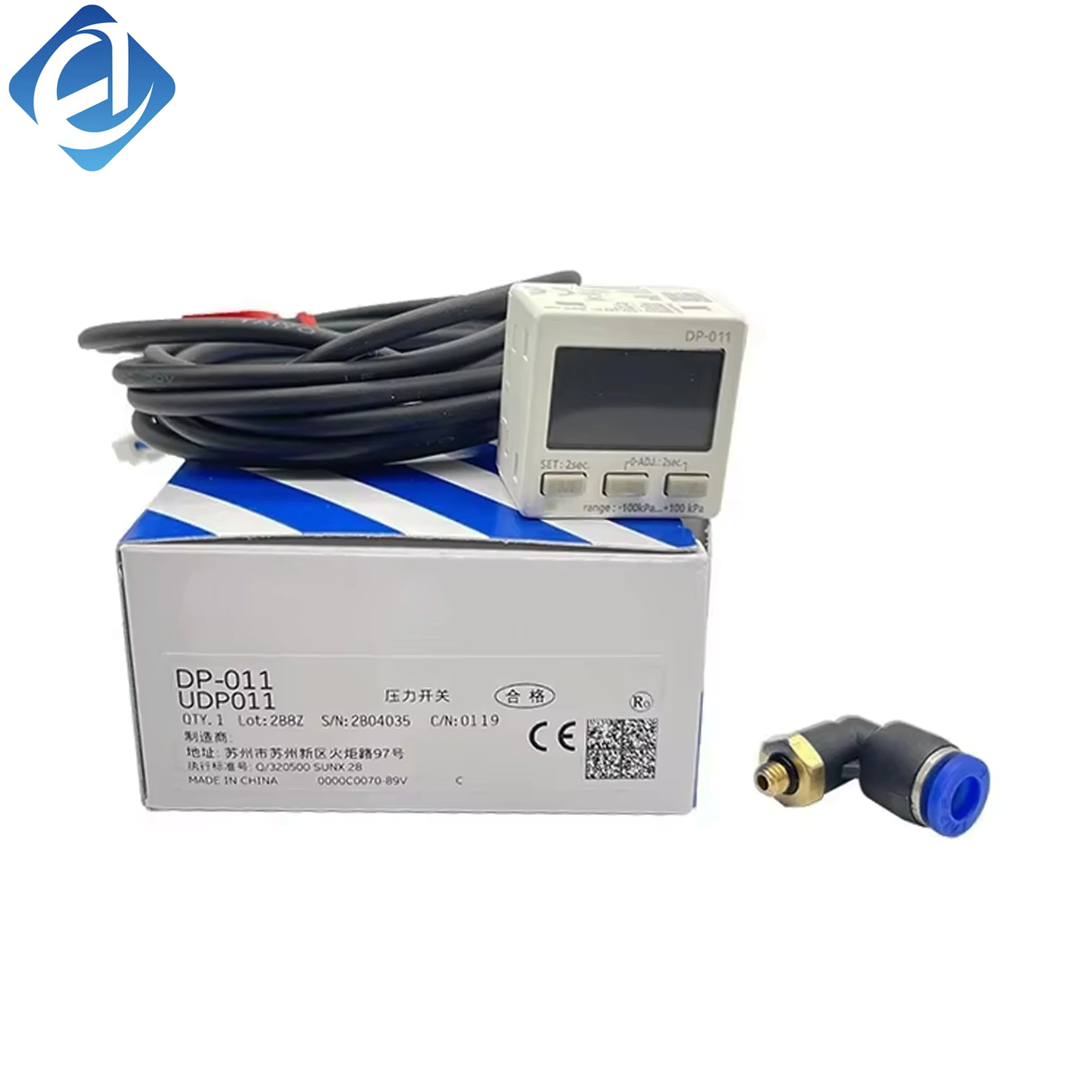  New Original DP-011 Pressure Sensor, DP SeriesPrecise pressure monitoring, stable sensing performance. Compact structure, easy installation. Applied for pressure detection in industrial automation facilities.