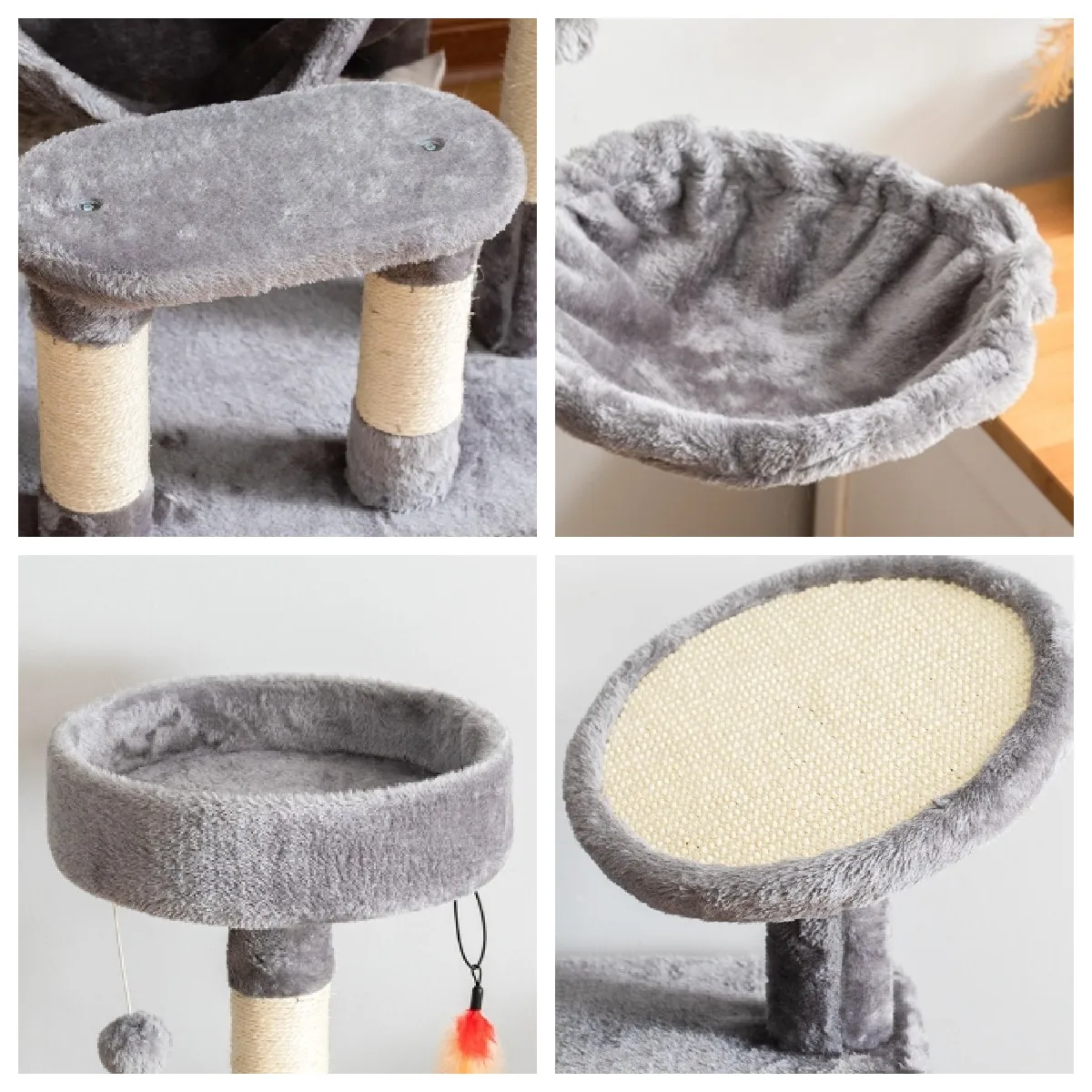 Direct Sales Wooden Cat Tree Factory Modern Large Tower Wooden Cat Tree