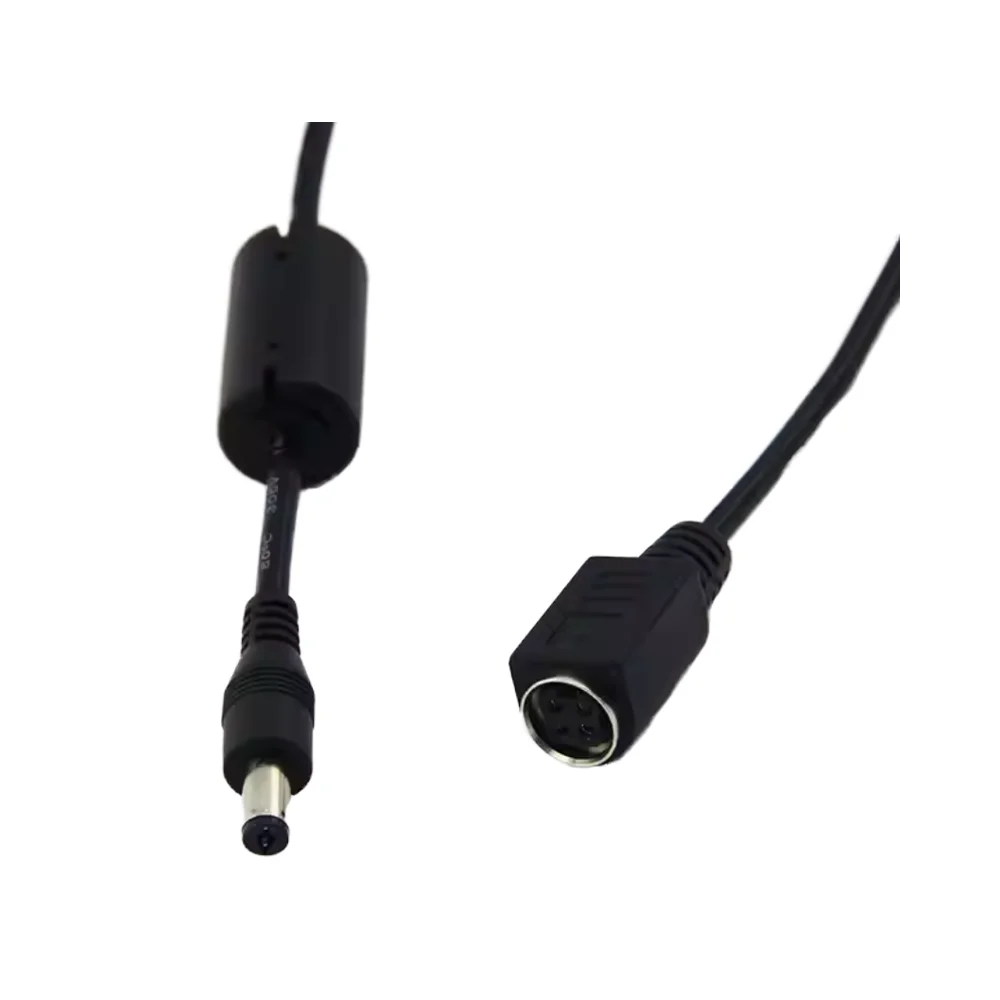 DC 5521 Power Adapter with 18AWG Copper Wire Cable 4 Pin Din 24V 5A Short Circuit Protection 5.5*2.5 Connector 5521 Power Supply