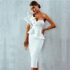 Dress 2021 Vintage Dress Elegant Tube Top Backless Ruffles 2 Piece Dress Set