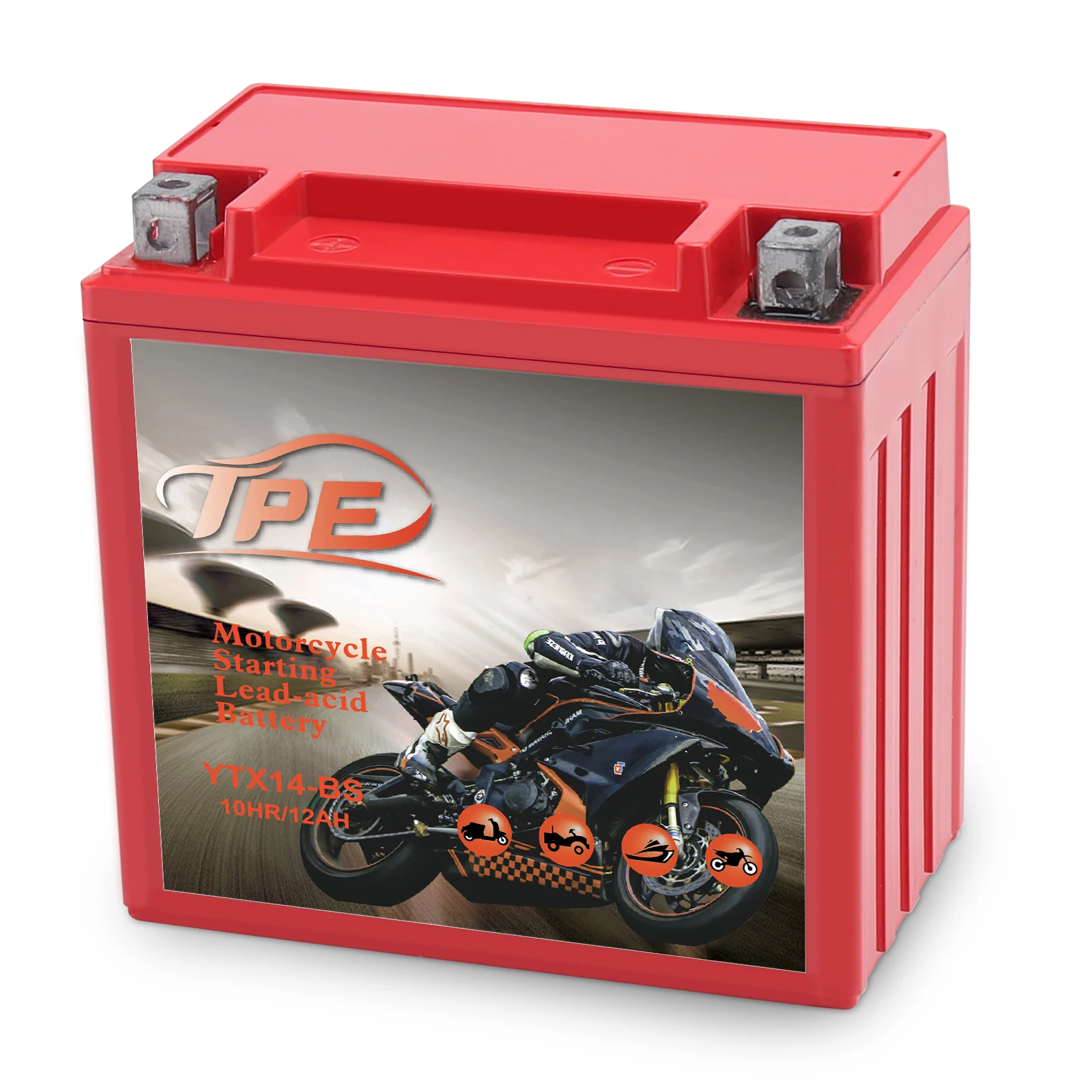 Batería Iniciada YTX14-BS 12V Batería-AGM Batería+Mantenimiento para Motocicleta, Bicicleta Eléctrica, Scooters y Vehículos de Recreo.