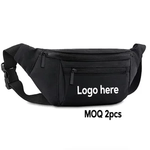 Custom Logo Print Crossbody Fanny Pack Bag Casual Sling Chest Pack Lightweight Waist Pouch Shoulder Belt Bag for Travel Outdoor