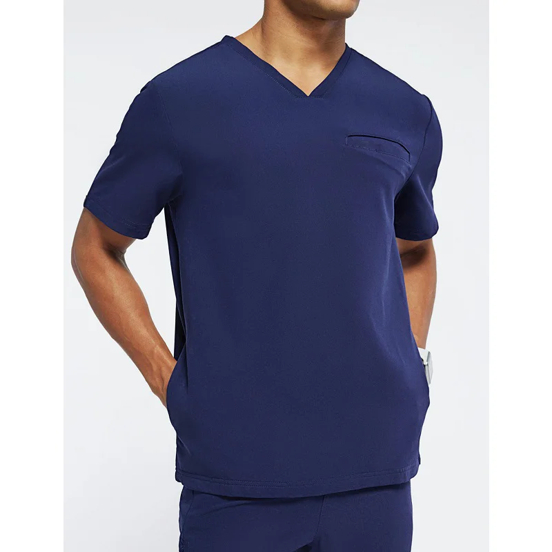 Short Sleeved Beleza Salão Roupas de Trabalho Homens e Mulheres
