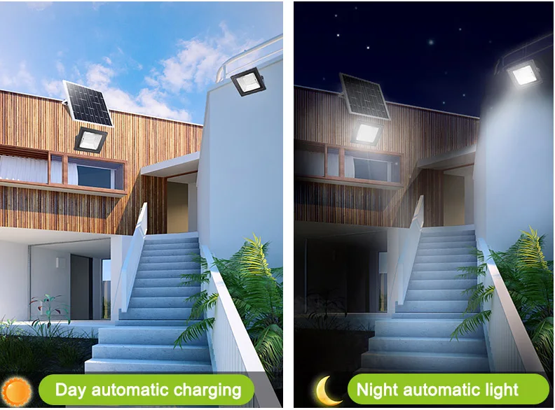 
Водонепроницаемый Ip66 алюминиевый сплав 25 Вт 40 Вт 60 Вт 100 Вт 200 Вт светодиодный солнечный прожектор для сада 