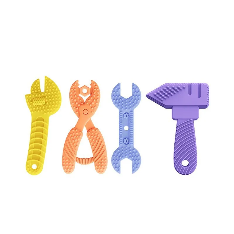 Baby Teethers Sensory Tools Silicone Teether Set Kid Silicone Teethering Toys Baby Chew Toy