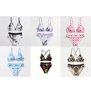Customized Digital Print Low MOQ OEM Factory Manufacturer Women Swimwear Bikini for Women