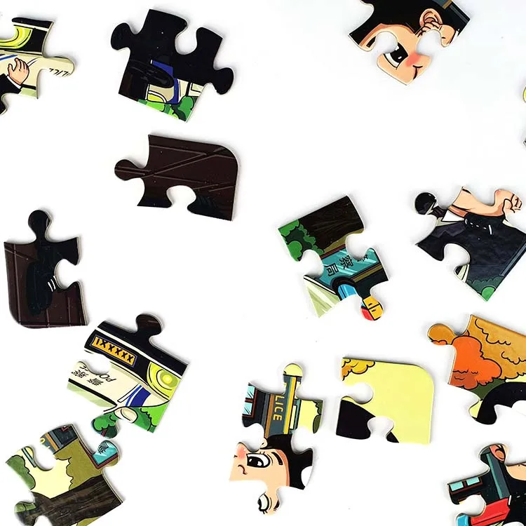 Детские развивающие игрушки полицейский 15 шт. пользовательские фирменные Puzzle Party Game 6x8 дюймов