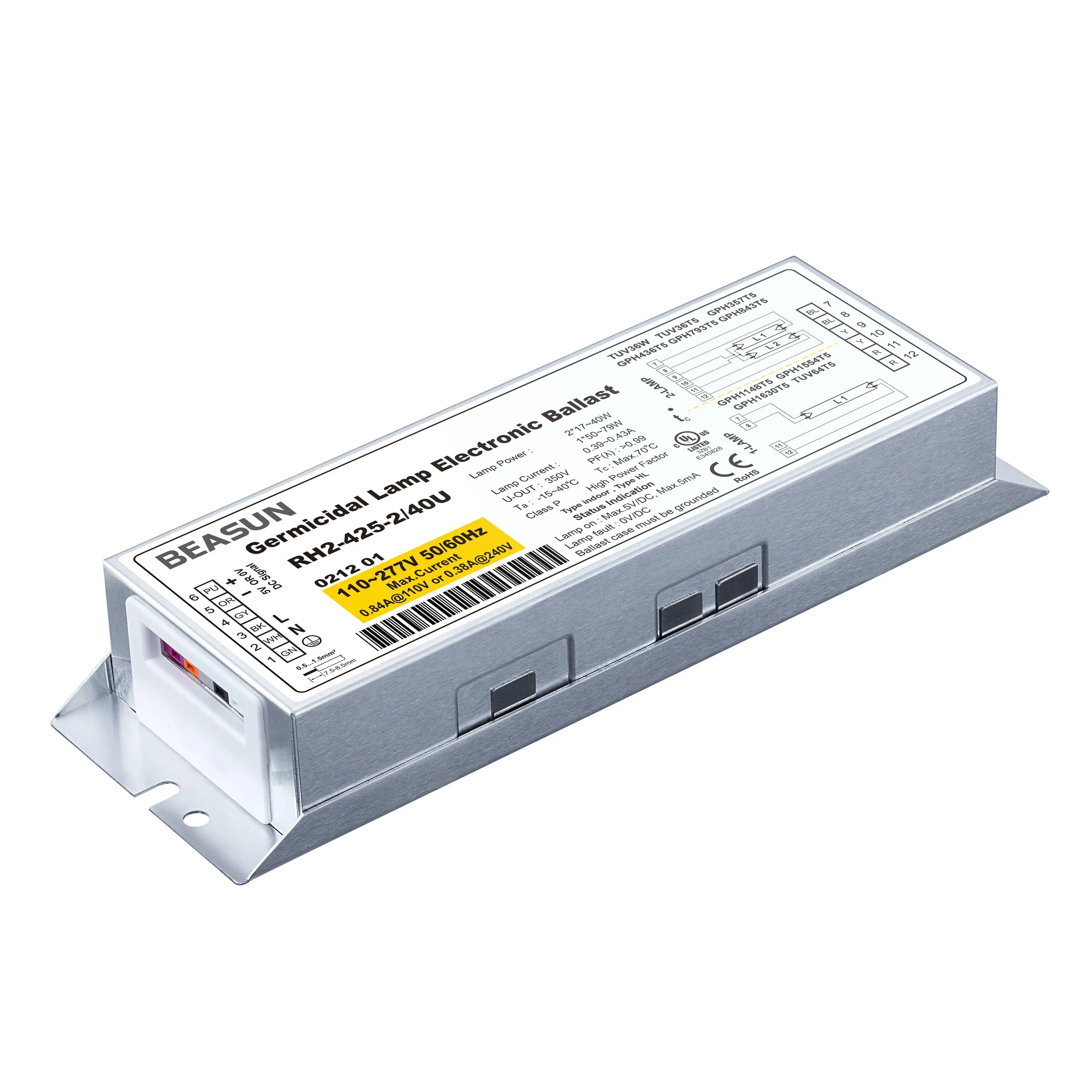 УФ-лампа с предварительным запуском электронный балласт RH2-425-2/40U для УФ-ламп 2*17 ~ 40 Вт 1*50 79 УФ-лампы электронные балласты