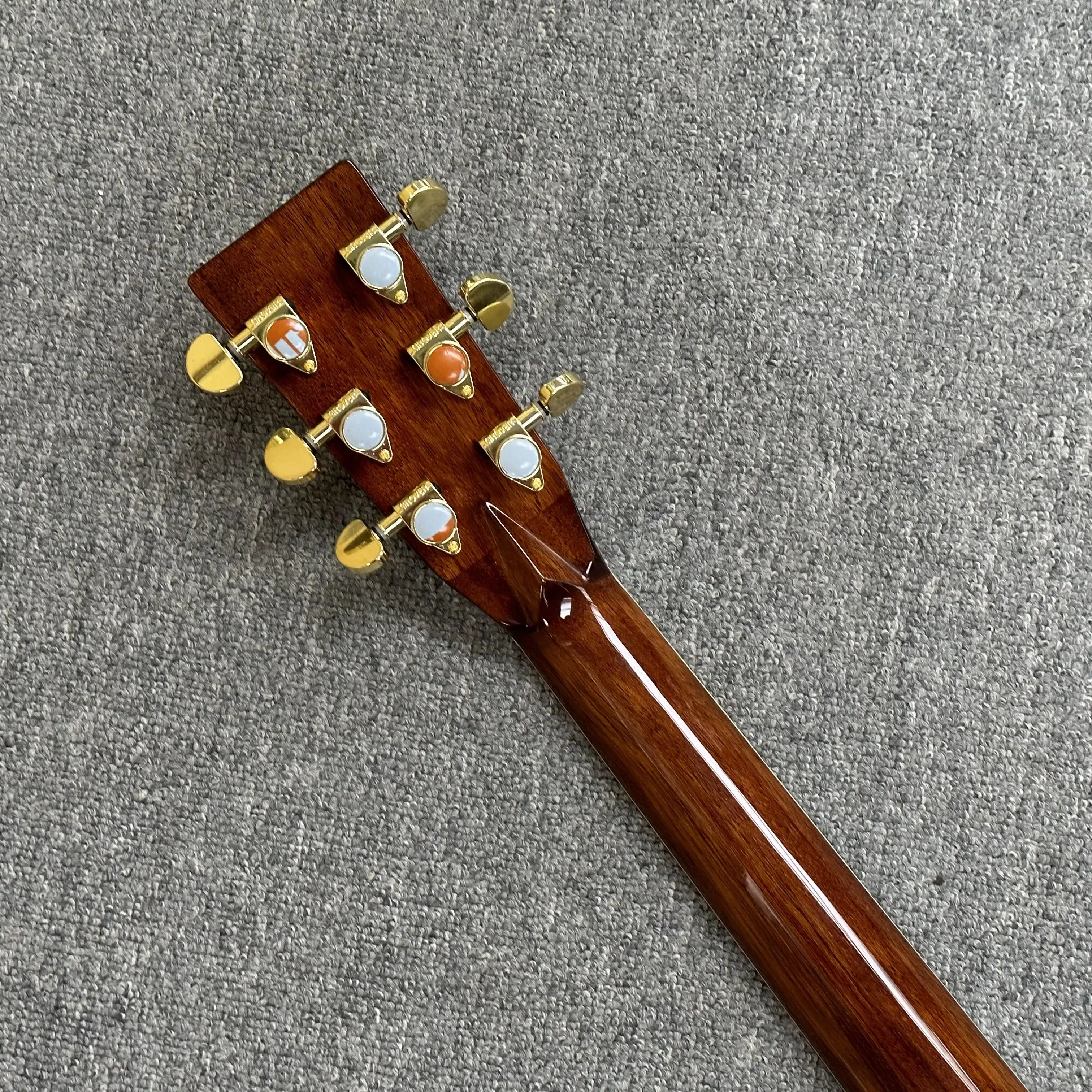 D45 M-Brand Wholesale 41-Inch Handmade Acoustic Guitar Glossy Finish 6 Steel Strings Maple Neck Custom Logo NO EQ