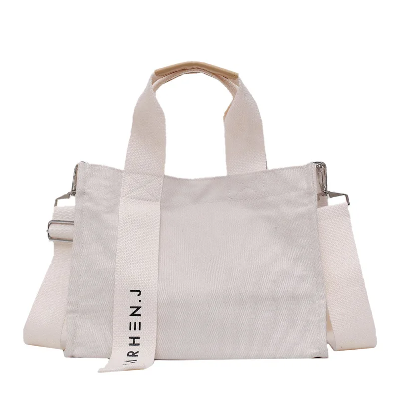 Fashion Custom Original Large Two Compartment Tote  Bag  Wholesale Fabric Blank Shopping Bag Shoulder Tote Bag No Minimum
