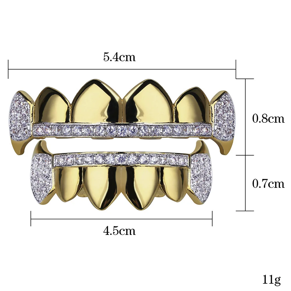 Unisex Ice Crystal Teeth Grill - Punk Style Hip Hop Rapper