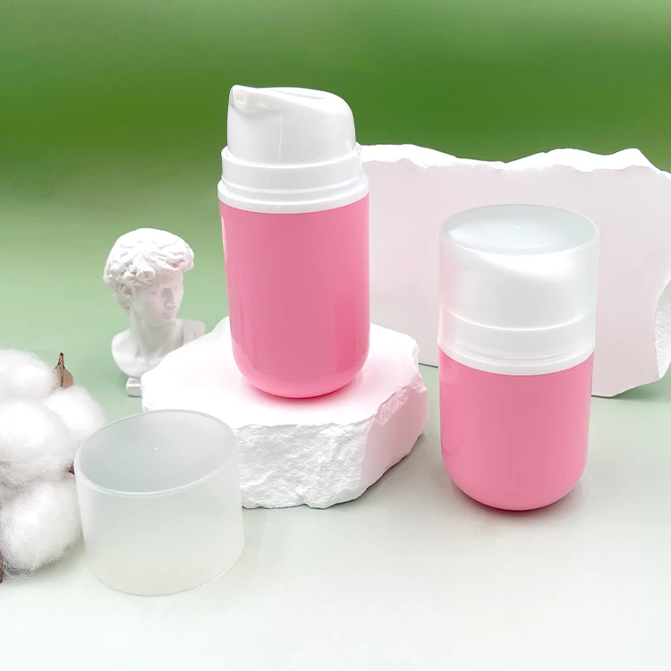 30 ml 50 ml baby face cream Pink airless bottle pp material can be customized in color