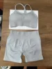 Light gray bra and shorts set