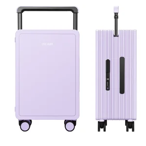 Wholesale Large Capacity Multifunctional Travel Password Box Wide Pull Rod Student Luggage with TSA Latch Front Open and Wheel