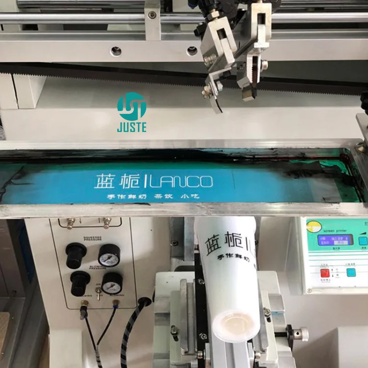 Screen Printing Machine in Guangzhou Guangdong Turntable Screen Mesh Printing Machine Maquina Cilindrica Para Serigrafia