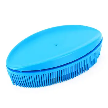 Silicone Pet Hair Removal Brush Effective for Cat Dog Hair Removal on Couch Clothes Carpet with Massage Effect for Bath Time