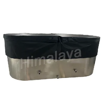 High Quality Customize Double layer Cold Plunge Tub with lid  304 stainless steel bath tub for Ice Bath