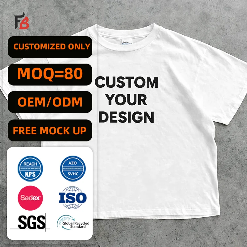 Wholesale Custom High Quality Unisex 300 Gsm Cotton Blank Plain t Shirts for Printing