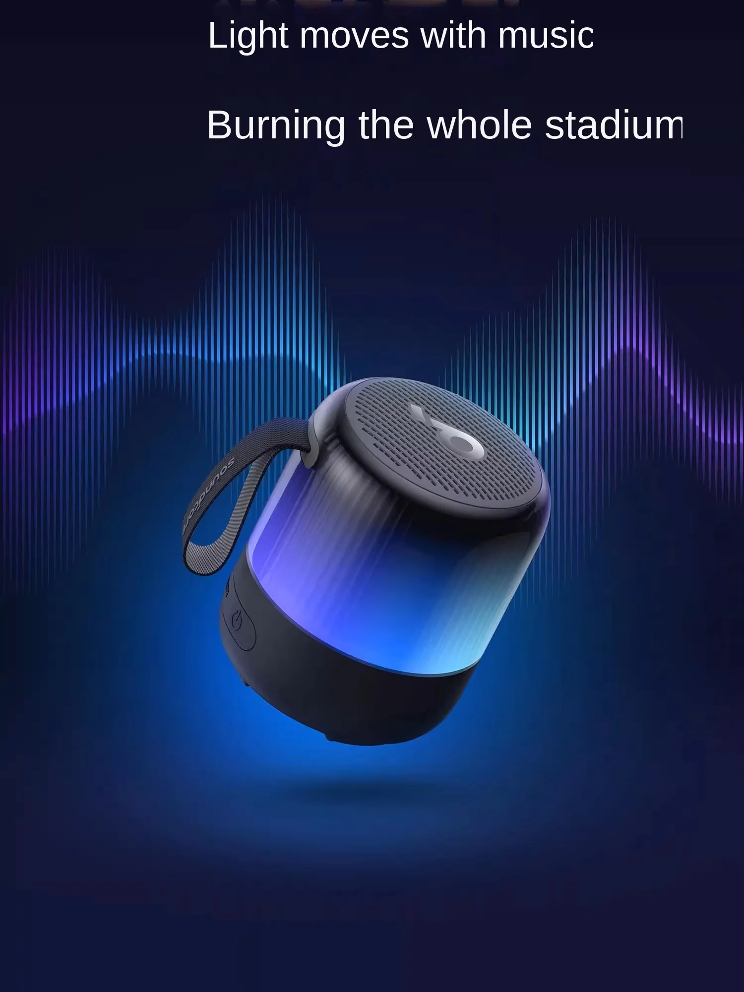  Soundcore Glow Mini Portable  Speaker Wireless IPX67 Waterproof with BassUp and PartyCast Technology