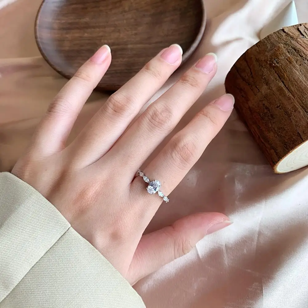 KAKODIY Gemstone 925 Bulk Sterling Silver Ring 5925 Sterling Silver Ring Cubic Zirconia Slim Finger Women's Luxury Ring detail 5