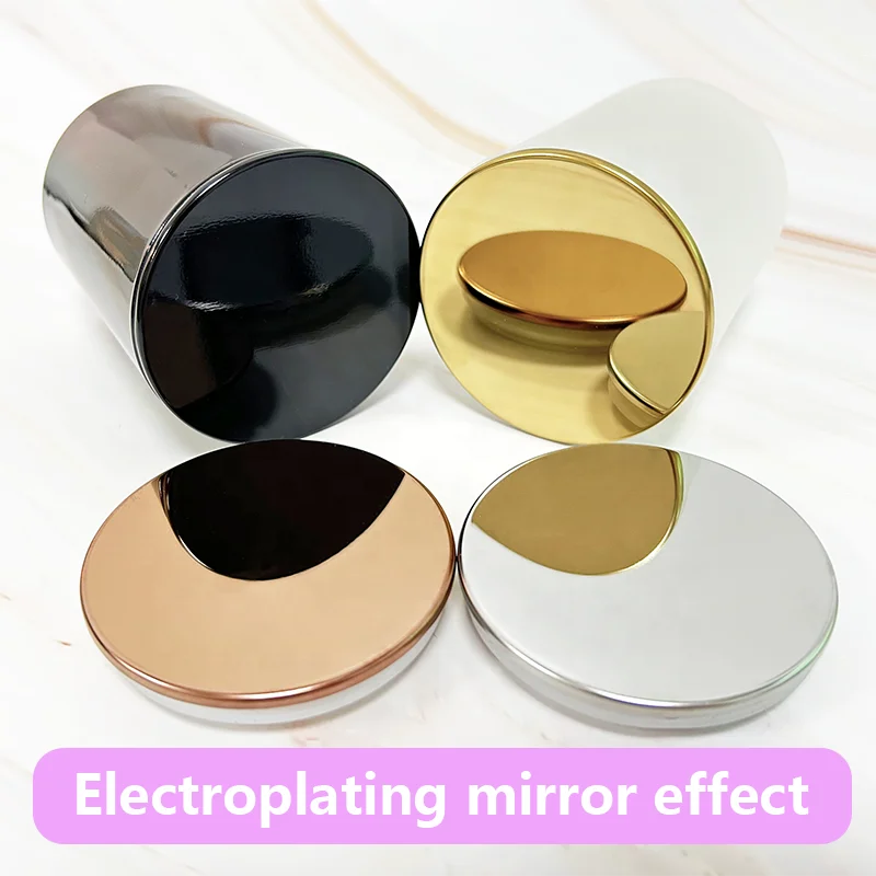 Luxury Metal Candle Lids Electroplated Stainless Steel Storage Jar Lids