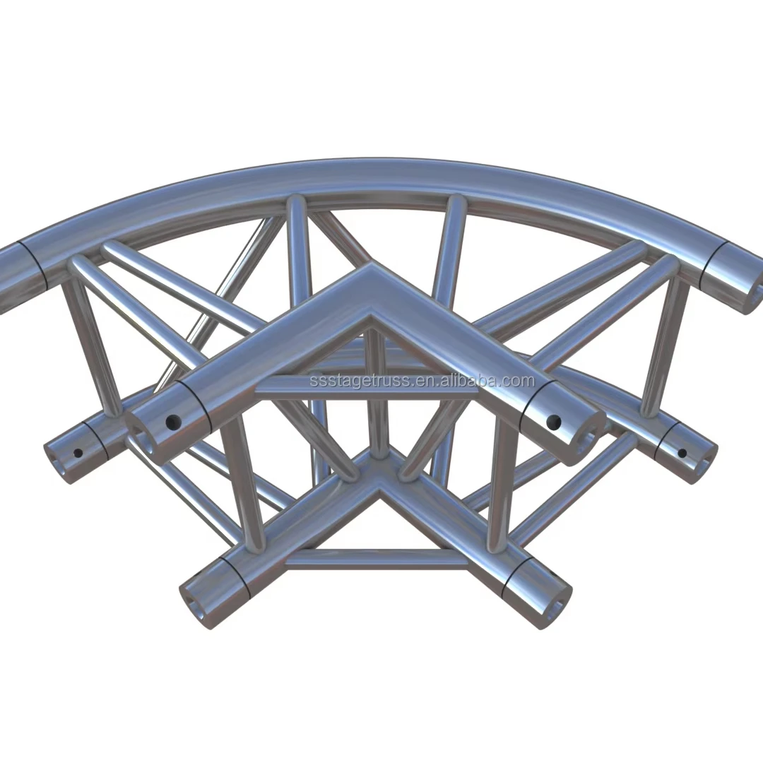 290mm Aluminum Spigot Truss 2-Way 90° Arc Corner Truss Corner Truss Display Stage Connection Accessories